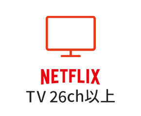 TV 26ch以上 + Netflix