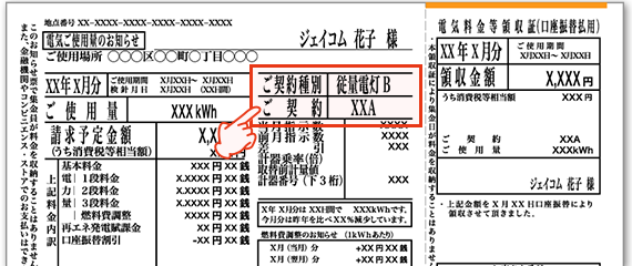 東京電力検針票