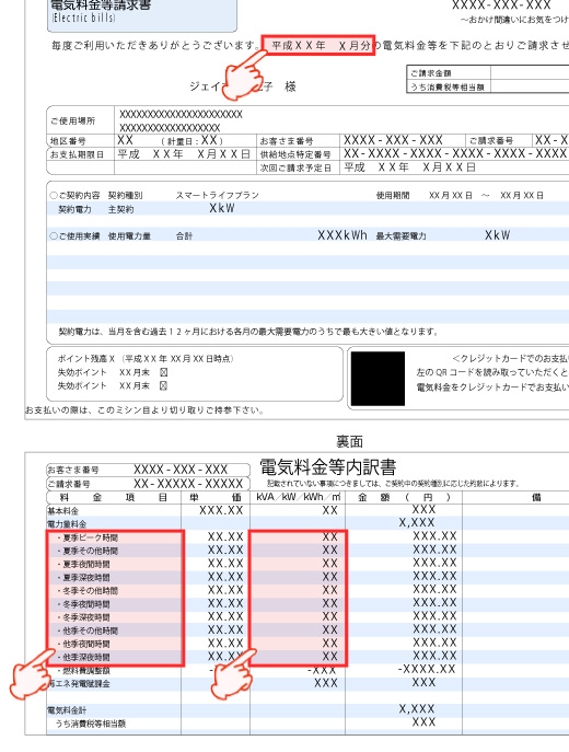 東京電力EP(スマートライフプラン)検針票