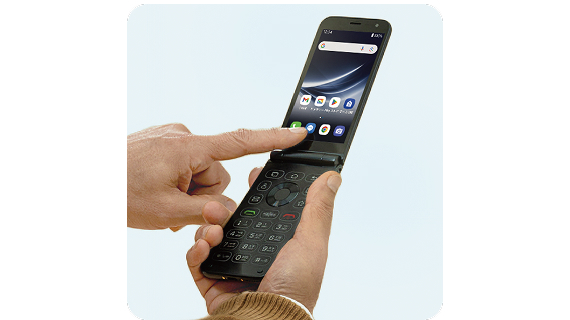 大きなボタンで操作に迷わず、通知がわかりやすい外側ディスプレイ。