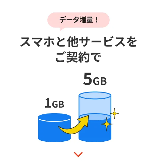 スマホと他サービスをご契約で