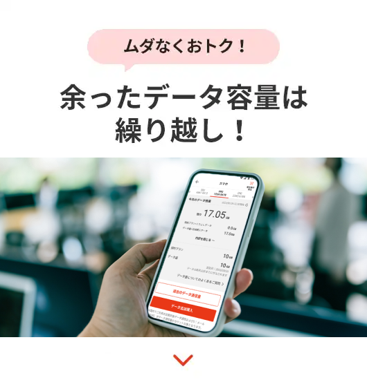 余ったデータ容量は繰り越し!